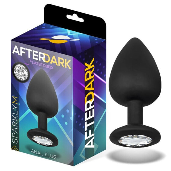 Анальная пробка AFTERDARK Sparkly Silicone Size M 8 см x 3,5 см