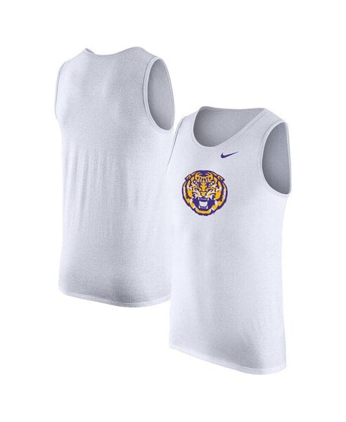 Men's White LSU Tigers Tank Top