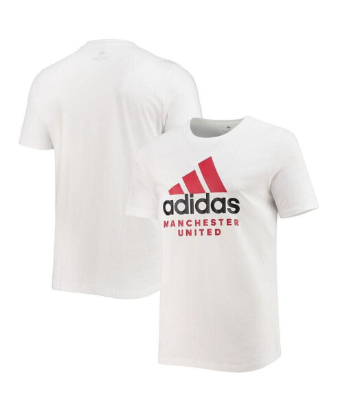 Men's White Manchester United DNA Logo T-shirt