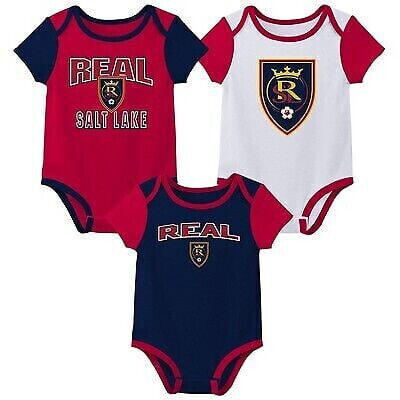 MLS Real Salt Lake Infant 3pk Bodysuit - 0-3M