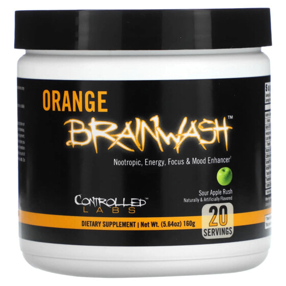 Предтренировочный комплекс Controlled Labs Orange Brainwash, Sour Apple Rush, 160 г