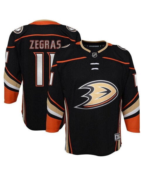 Big Boys Trevor Zegras Black Anaheim Ducks Home Premier Player Jersey