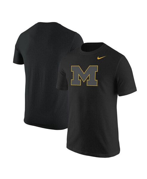 Men's Black Michigan Wolverines Logo Color Pop T-shirt