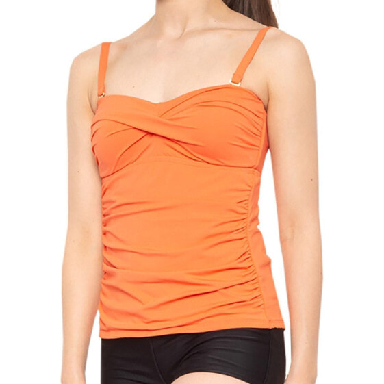 Jantzen Women Solids Vamp Tankini Tigerlily Swimwear Size 10