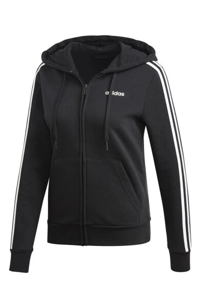 Толстовка спортивная Adidas женская DP2412 черная с капюшоном и молнией