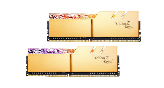 G.Skill Trident Z Royal F4-3600C14Q2-64GTRGB - 64 GB - 8 x 8 GB - DDR4 - 3600 MHz - 288-pin DIMM - Gold