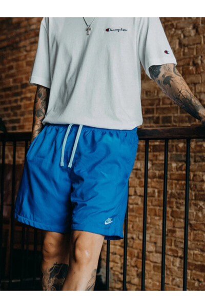 Sportswear Men's Woven Flow Shorts Blue Havuz ve Günlük Stil Astarlı Şort