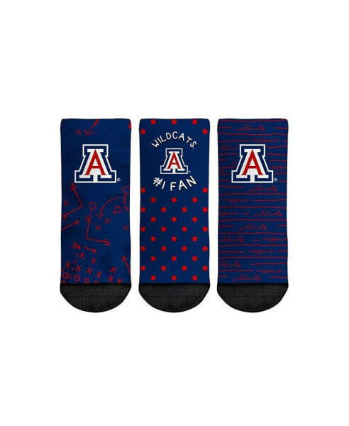 Toddler Boys and Girls Socks Arizona Wildcats #1 Fan 3-Pack Crew Socks Set