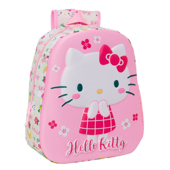 Детский рюкзак 3D Hello Kitty Зеленый Розовый 27 x 33 x 10 cm