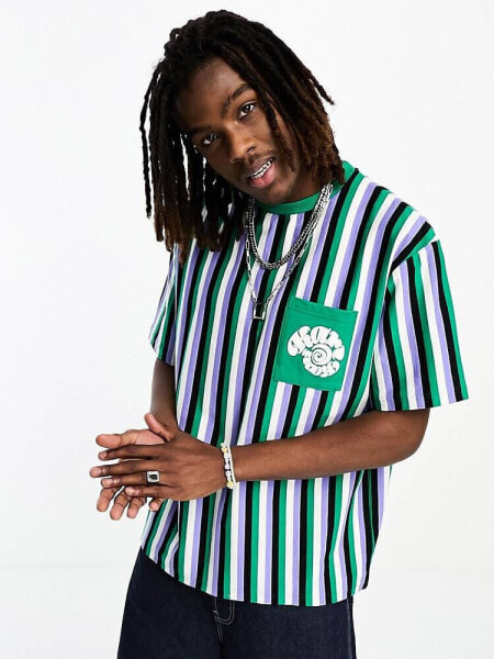 Футболка Karl Kani Oversize  Blue Stripe