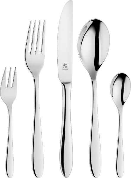 Zwilling cutlery set, 30 pieces, for 6 people, 18/10 stainless steel, high-quality blade steel, polished, style.