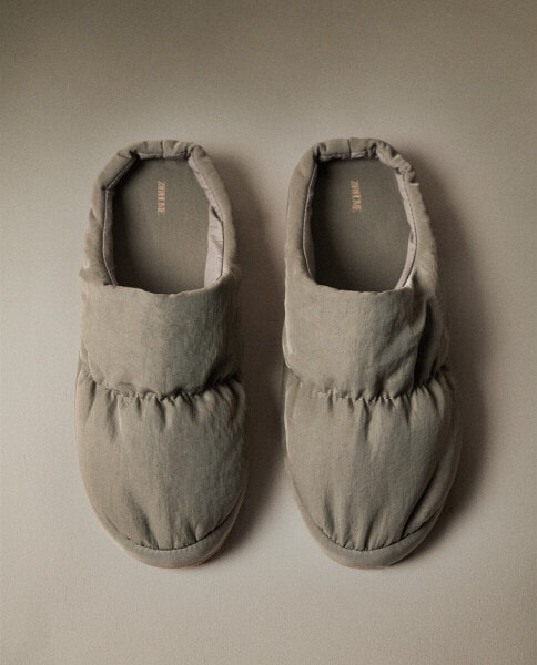 Technical fabric mule slippers