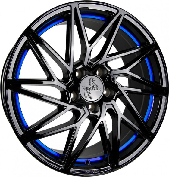 Колесный диск литой Keskin KT20 Future black painted blue inside 8.5x19 ET45 - LK5/112 ML72.6