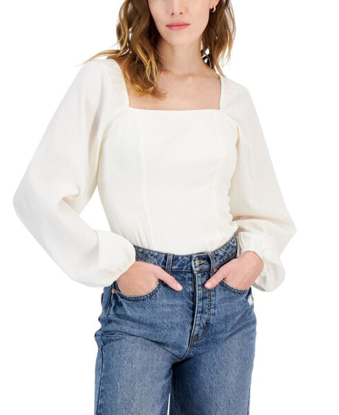 Women's Puff-Sleeve Bodysuit, Created for Macy's