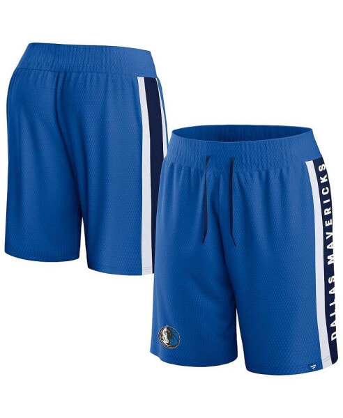 Men's Blue Dallas Mavericks Referee Iconic Mesh Shorts