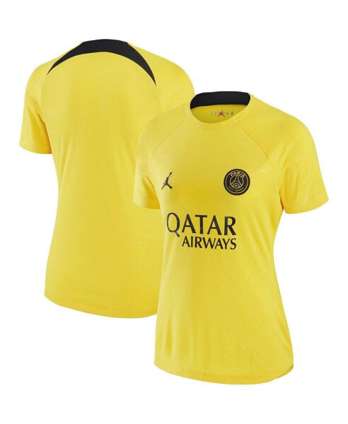 Women's Yellow Paris Saint-Germain 2023 Pre-Match Raglan Performance Jersey