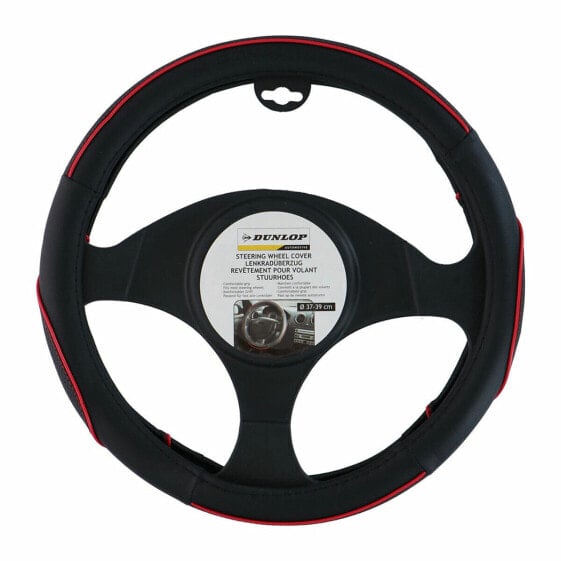 Steering Wheel Cover Dunlop Black Red Ø 38 cm