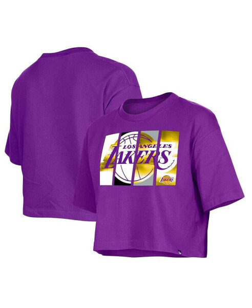 Women's Purple Los Angeles Lakers Cropped T-shirt