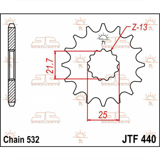 JT SPROCKETS 532 JTF440.16 Steel Front Sprocket