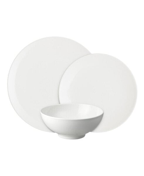 Porcelain Classic White 12 Pc. Dinnerware Set, Service for 4