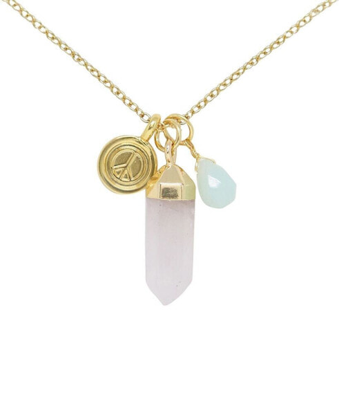 CHARGED crystal Gemstone Charm Necklace