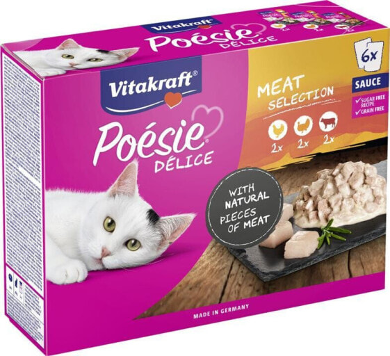 Vitakraft Vitakraft Poesie Deli z mięsem w sosie 6x85g