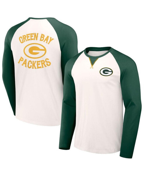 Men's NFL x Darius Rucker Collection by Cream, Green Green Bay Packers Long Sleeve Raglan T-shirt