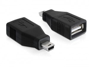 Delock 65277 - mini USB - USB 2.0-A - Black