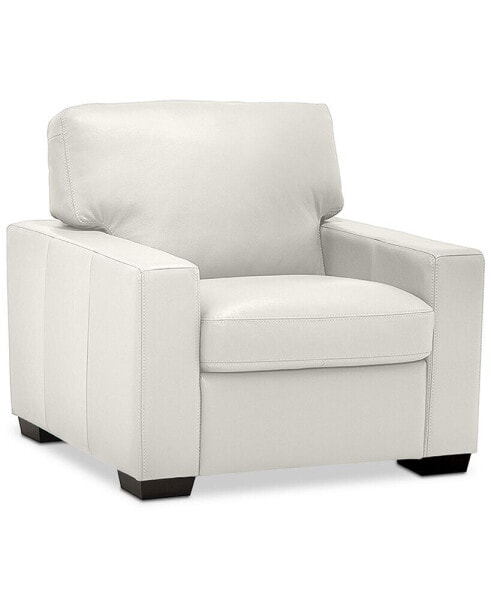 Ennia 36" Leather Armchair, Created for Macy's