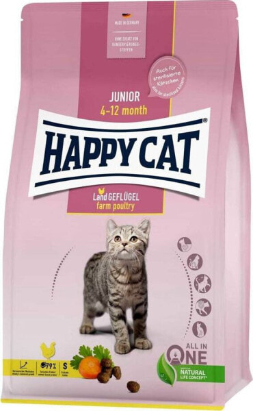 Happy Cat HAPPY CAT Junior sucha karma dla kociąt w wieku 4-12 mies drób 10kg