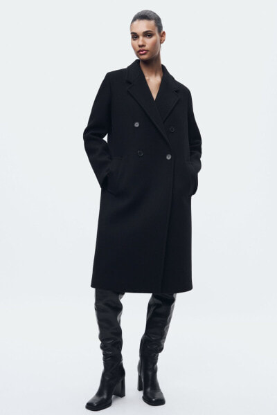 Zw collection masculine manteco wool coat