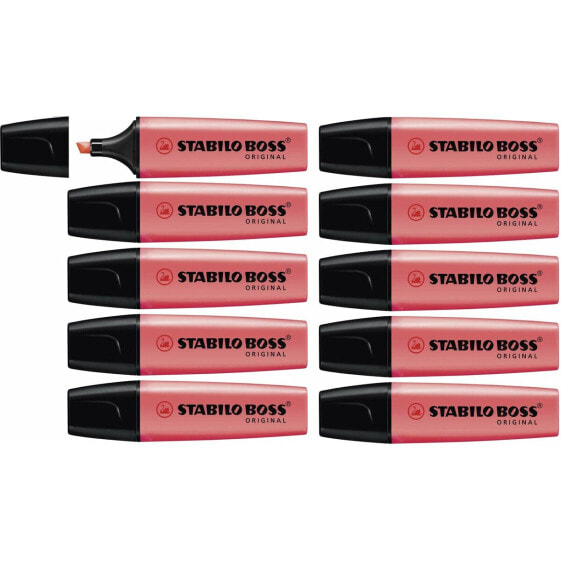 Флуоресцентный маркер Stabilo Boss Красный 10 Предметы
