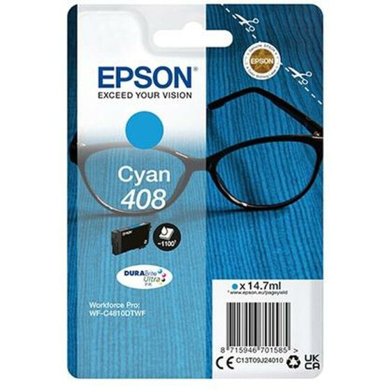 Картридж с оригинальными чернилами Epson 408 Чёрный Циановый