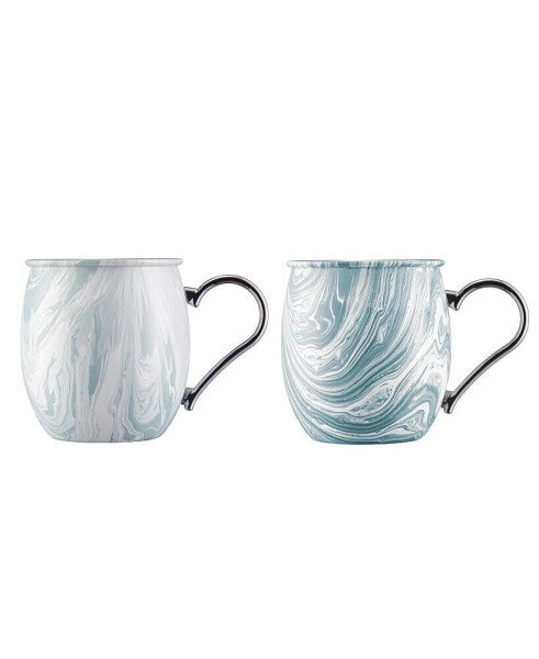 Blue Marble Moscow Mule Mug - Set of 2