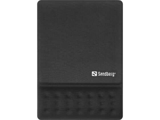 SANDBERG Memory Foam Mousepad Square - Black - Monochromatic - Memory foam - Wrist rest - Non-slip base