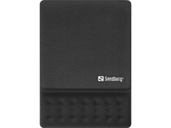 SANDBERG Memory Foam Mousepad Square - Black - Monochromatic - Memory foam - Wrist rest - Non-slip base