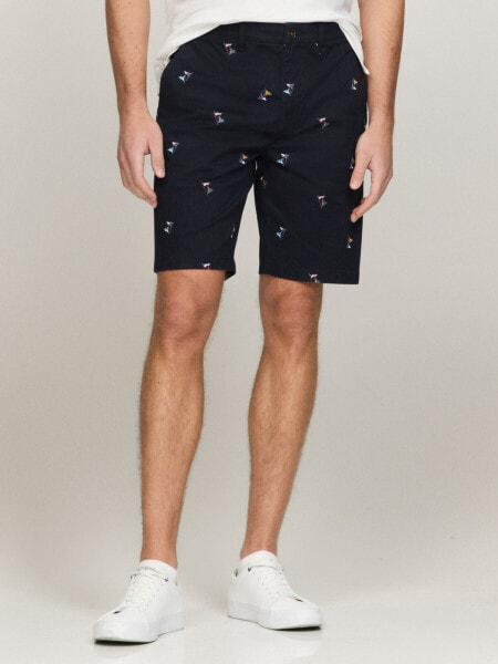 Allover Flag Print 9" Short