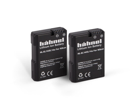 Hähnel HL-EL14a 2er Batteria ricaricabile fotocamera sostituisce la batteria - 1,050 mAh