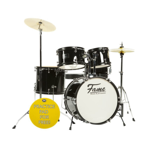 Fame JBJ1049A-K "Elias" Junior 5-Piece Drum Kit (Black)