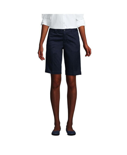 Women's School Uniform Tall Plain Front Blend Chino Shorts