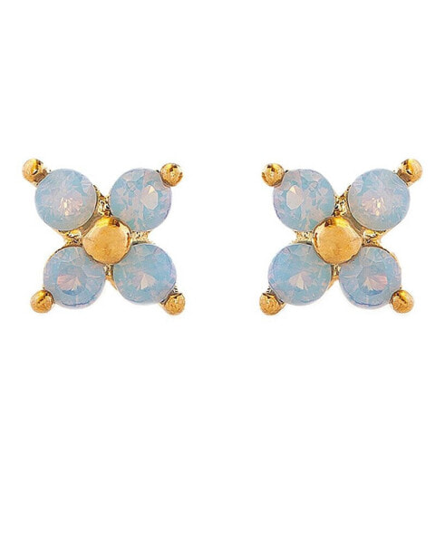 Teeny Tiny Blue Blossom Stud Earrings