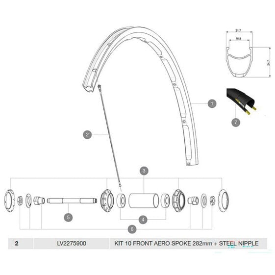 MAVIC Ksyrium 2017-18 Front Spokes 10 units