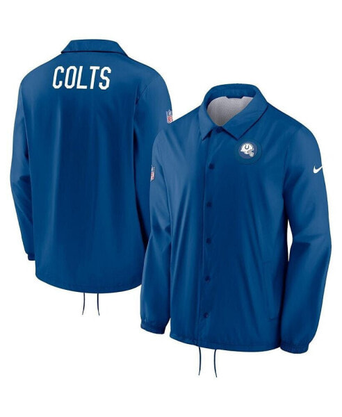 Men's Royal Indianapolis Colts Sideline Coaches Full-Snap Jacket