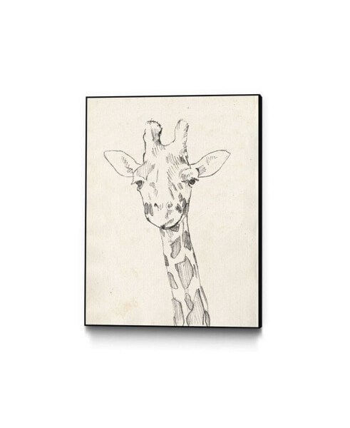 20" x 16" Giraffe Portrait II Art Block Framed Canvas