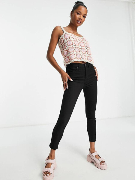 Miss Selfridge Petite skinny jean in black