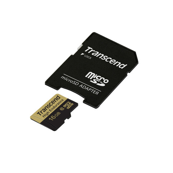 Transcend High Endurance microSDXC/SDHC 16GB - 16 GB - MicroSDHC - Class 10 - MLC - 95 MB/s - 25 MB/s