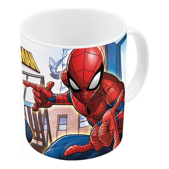 Кружка Spider-Man Великая сила Синий Красный Керамика 350 мл