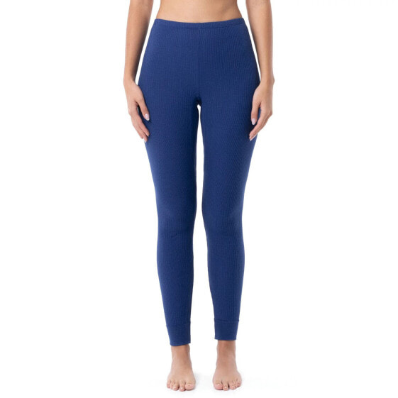 Fruit of the Loom Eversoft Waffle Thermal Pants Women's Blue Cotton Pullon Large