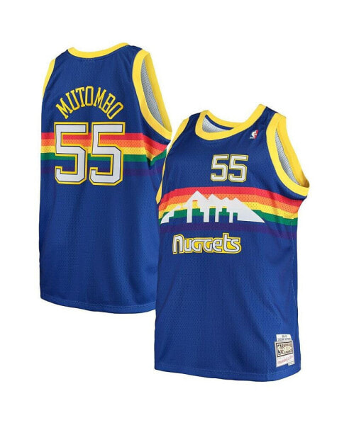 Men's Dikembe Mutombo Royal Denver Nuggets Big and Tall Hardwood Classics Jersey