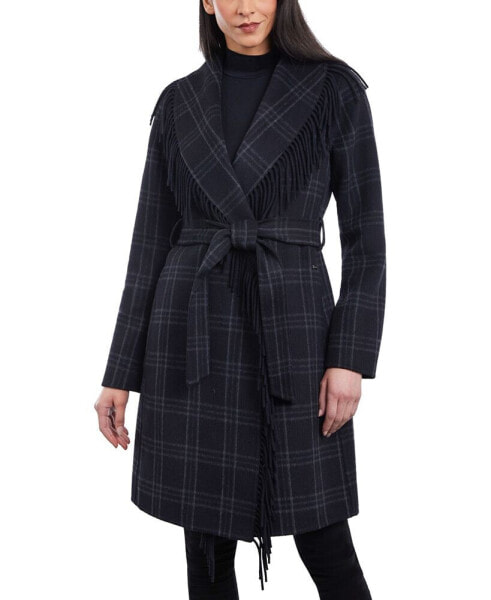 Women's Doubled-Faced Wool Blend Wrap Coat